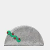 Beadedbeaded lune clutch