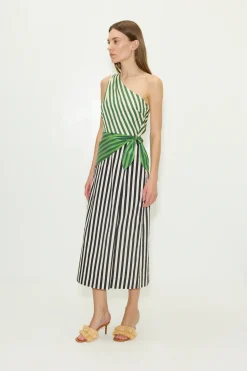 Belembelem poplin midi dress
