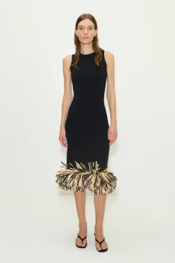 Boaboa raffia midi dress