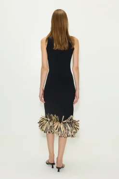 Boaboa raffia midi dress
