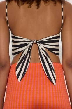 Kitkit poplin tie top