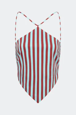 Kitkit poplin tie top
