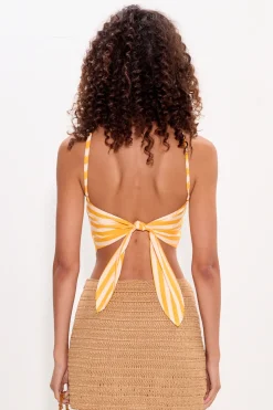 Kitkit poplin tie top