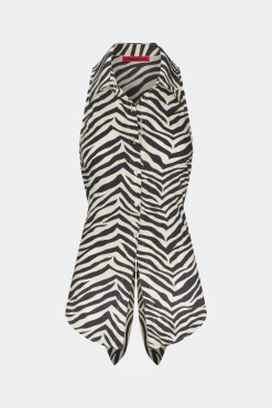 Lochloch sleeveless poplin button up