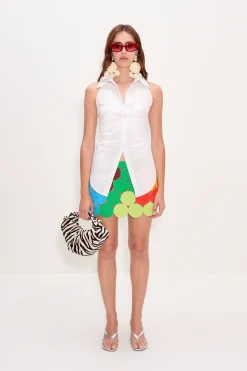 Lochloch sleeveless poplin button up