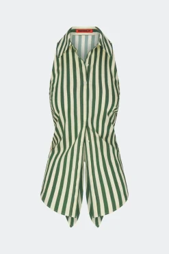 Lochloch sleeveless poplin button up