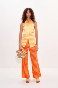Lochloch sleeveless poplin button up