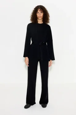 Maxmax belted knit cardigan