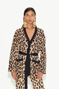 Maxmax belted knit cardigan