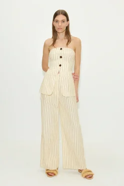 Morimori strapless linen top