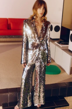 Nellanella sequin wide leg pant