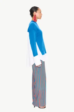 Pippip poplin combo sweater