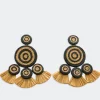 Raffiaraffia fringe deco earring