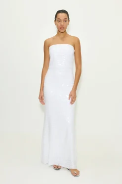 Sculptysculpty strapless piano sequin dress