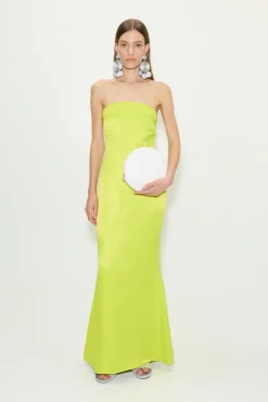 Sculptysculpty strapless satin dress