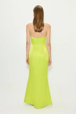 Sculptysculpty strapless satin dress