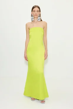 Sculptysculpty strapless satin dress