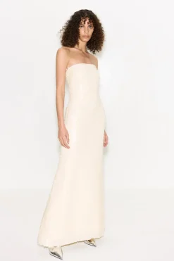 Sculptysculpty strapless sequin dress