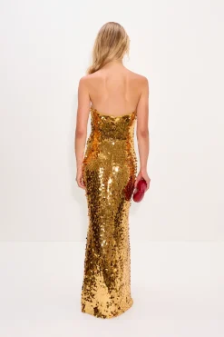 Sculptysculpty strapless sequin dress