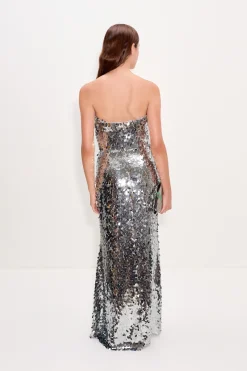 Sculptysculpty strapless sequin dress