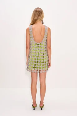 Sinasina crochet mini dress
