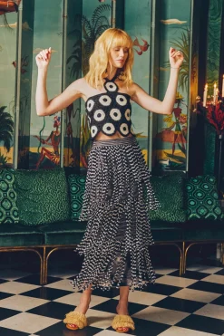 Zaza za knit fringe skirt